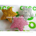 hottest colorful gold dust cute star shape embossing soft pvc shoes charm